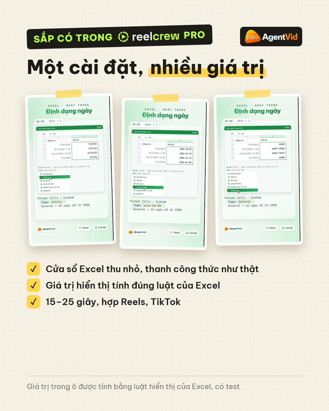 Dạy một cài đặt Excel trong 20 giây
