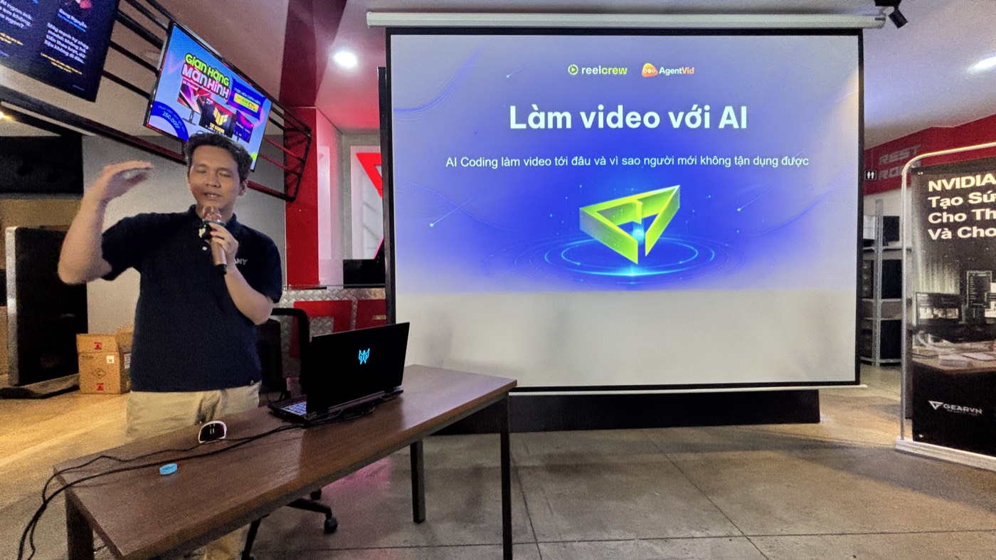 Anh Võ Quốc Cường mở đầu phần Làm video với AI